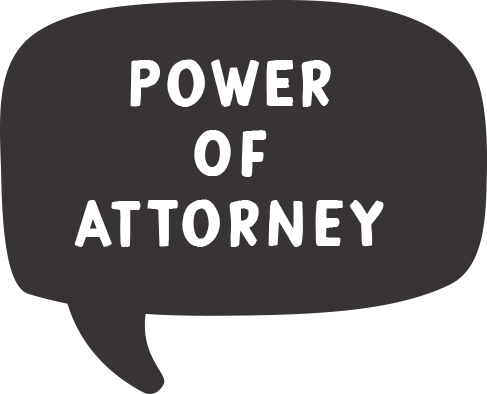 Power of attorney speech bubble